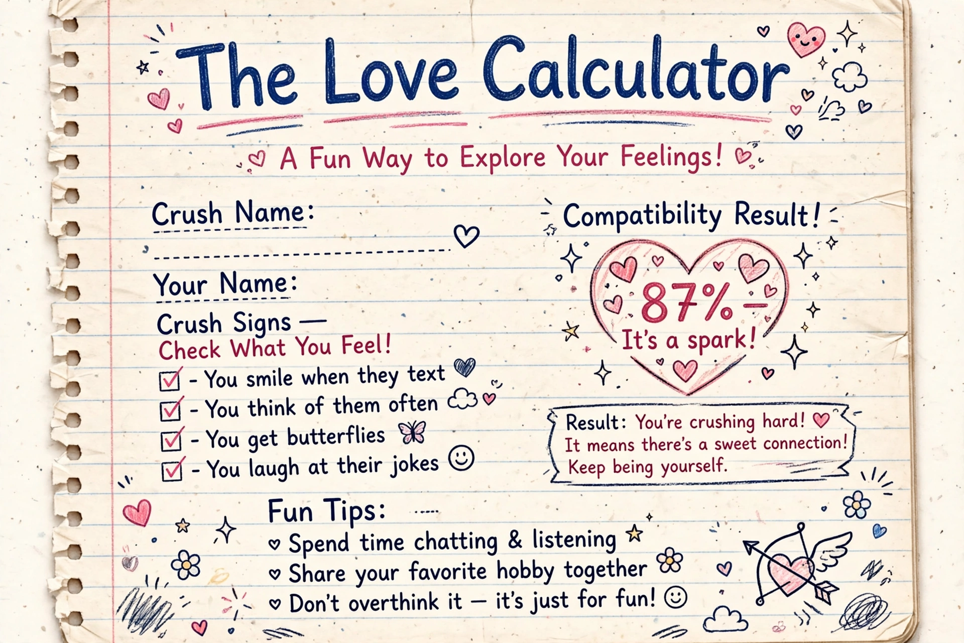 Love Calculator for Crushes: A Fun Way to Explore Your Feelings